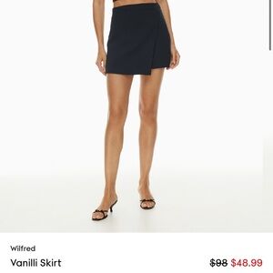 Wilfred Navy Vanilli Mini Skirt